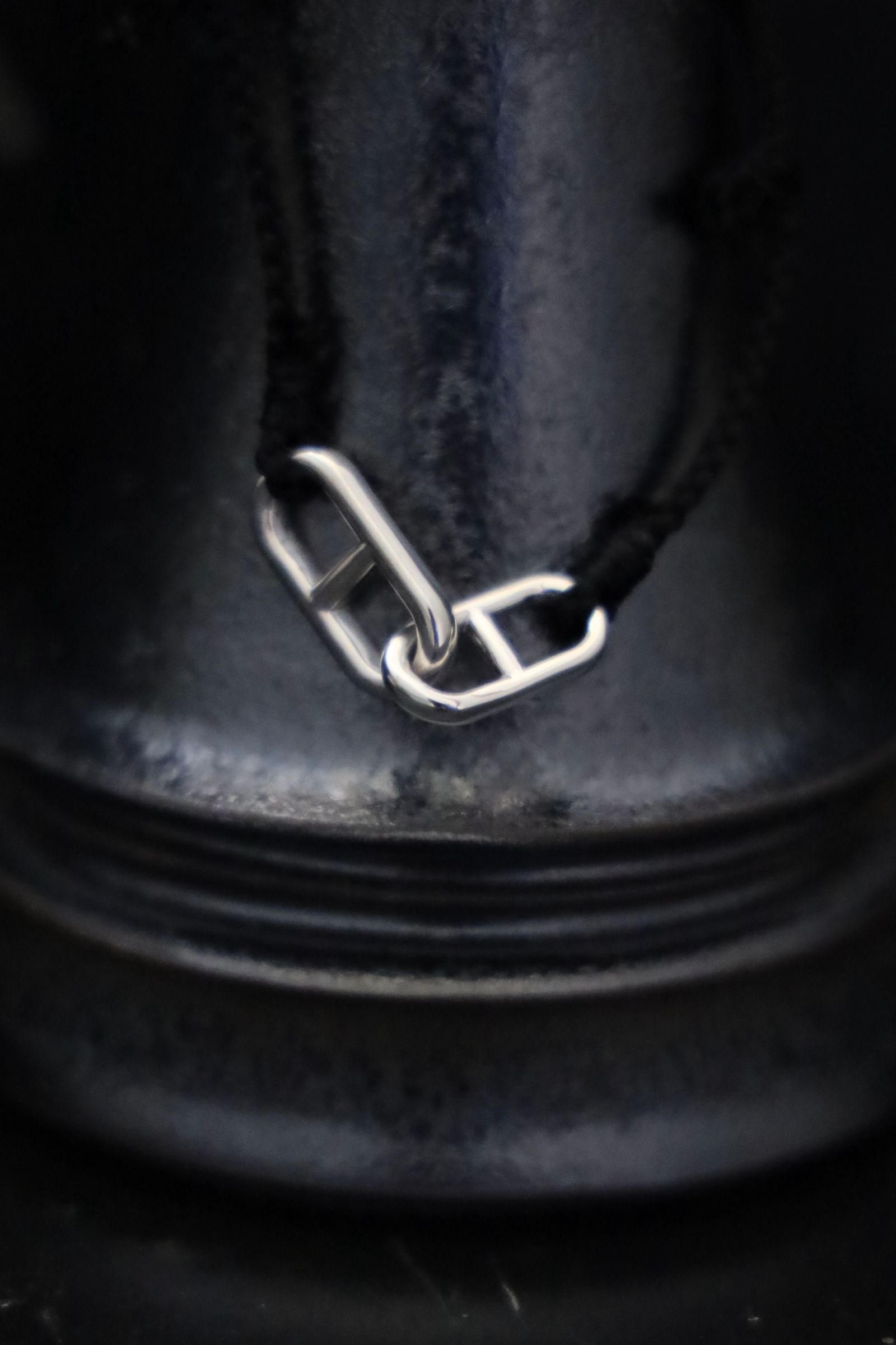 XOLO JEWELRY ショロジュエリー / Anchor Link Silk Code Bracelet-Silver- (XOCB004)BLACK☆6月17日発売！