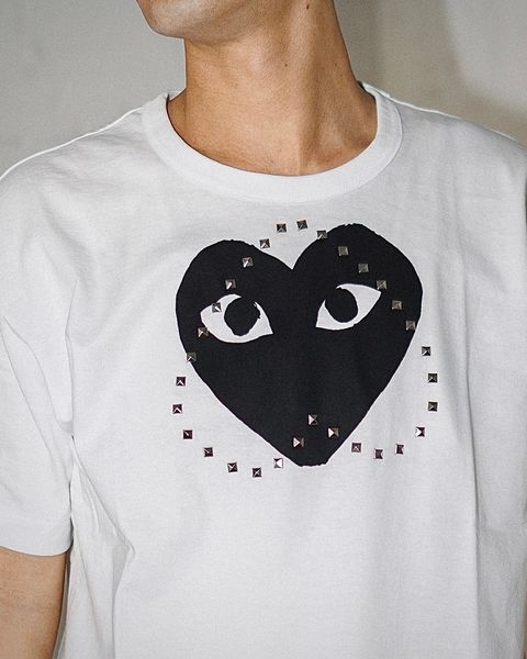PLAY COMME des GARCONS BLACK HEART STUD Tシャツ