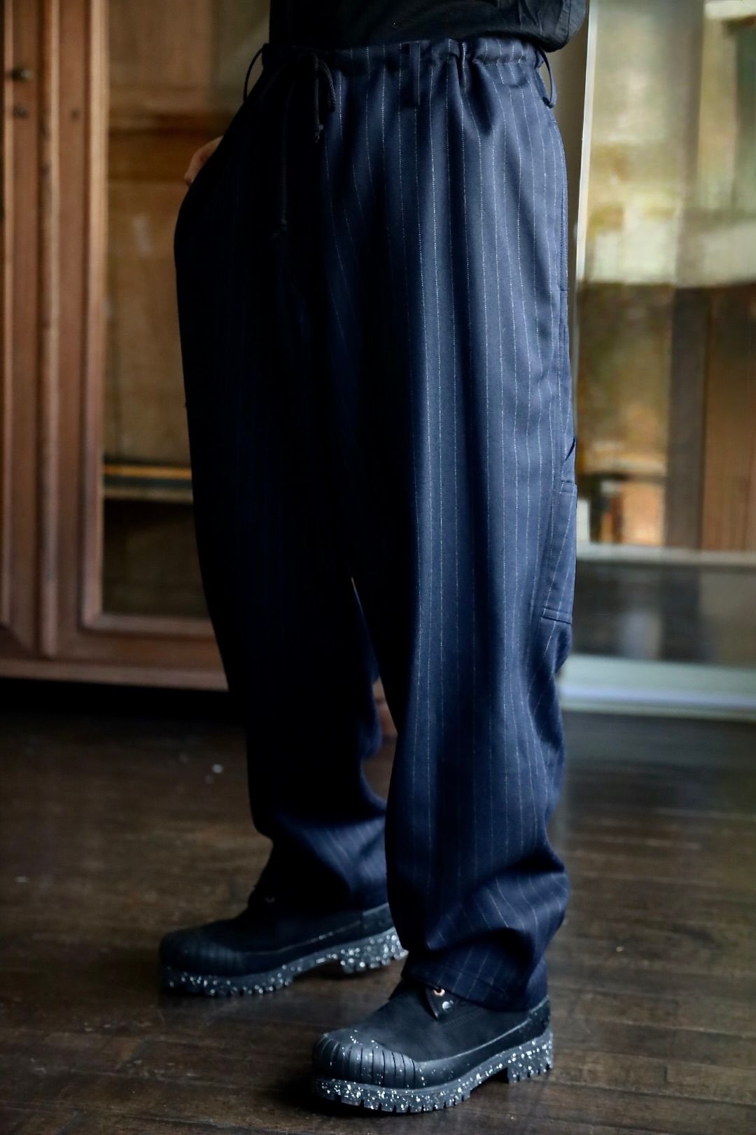 ワイズフォーメンY's for men 25AW STRIPED SERGE PAINTER PANTS (ML-P01-107)NAVY☆6月6日(金)新作発売！