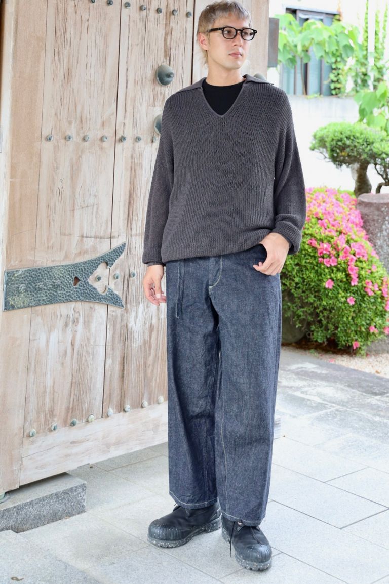 Graphpaper Coiled Wool Nylon Skipper Knit MARKスタイル