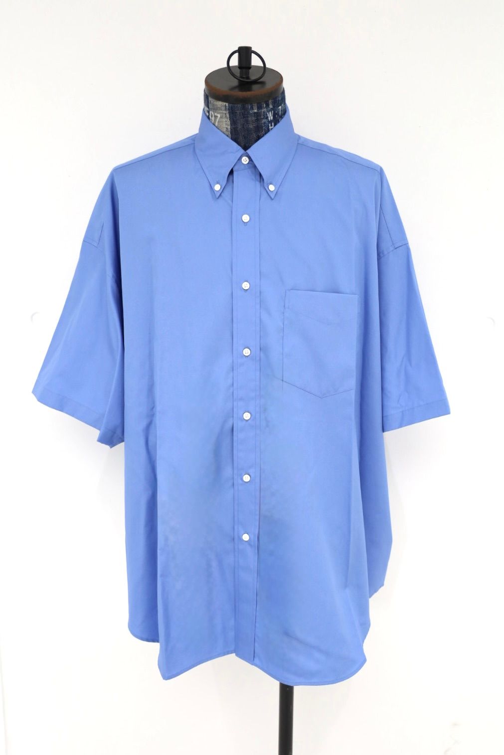 グラフペーパー Easy Care Poplin S/S Oversized B.D Shirt(GM263-50621)BLUE☆7月11日(土)発売！