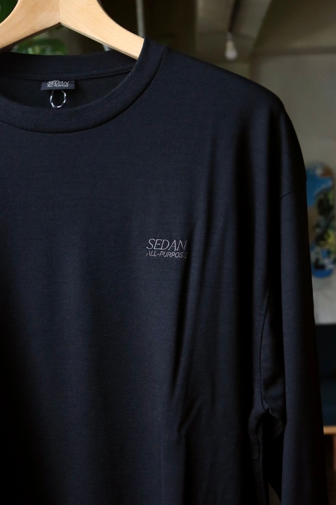 セダンオールパーパス23FW OG LOGO WOOL JERSEY L/S TEE(SD23F-CT02)BLACK