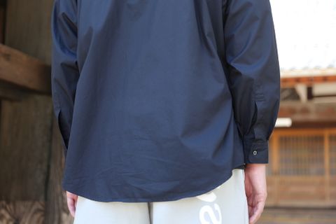 Graphpaper Broad L/S Oversized Regular Collar Shirt(GM212-50110B) style.2021.5.30.