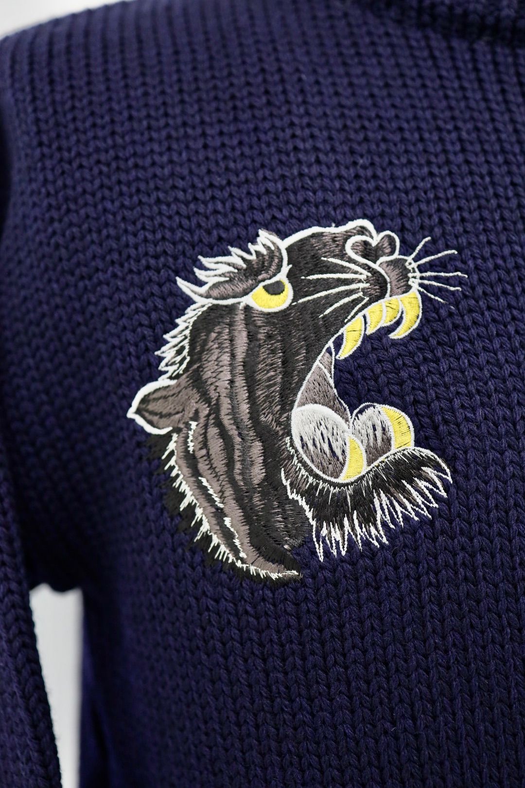 アイ ジュンヤワタナベマン 25AW  Miller Rayner 刺繍 梳毛天竺ニット(WP-N901-100)☆11月14日(金)新作発売！