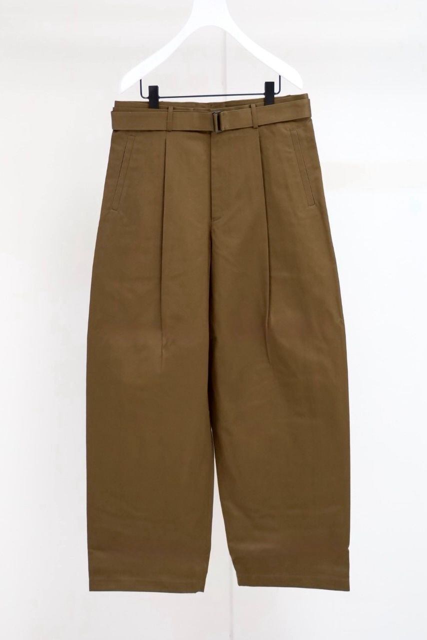 グラフペーパー Dry Westpoint Barrel-Fit Belted Pants(GM263-40381)BROWN