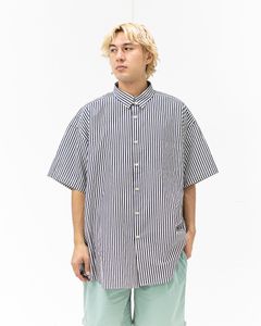 イズネス 26SS シャツTab Color Vent Short-Sleeve Shirt(26SS_28_1008SSSH02)NAVY STRIPE☆新作発売！