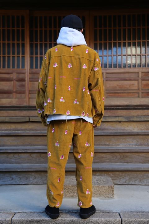 doublet VETNAM EMBROIDERY COURDUROY SET UP"YELLOW"Style.2020.12.28.