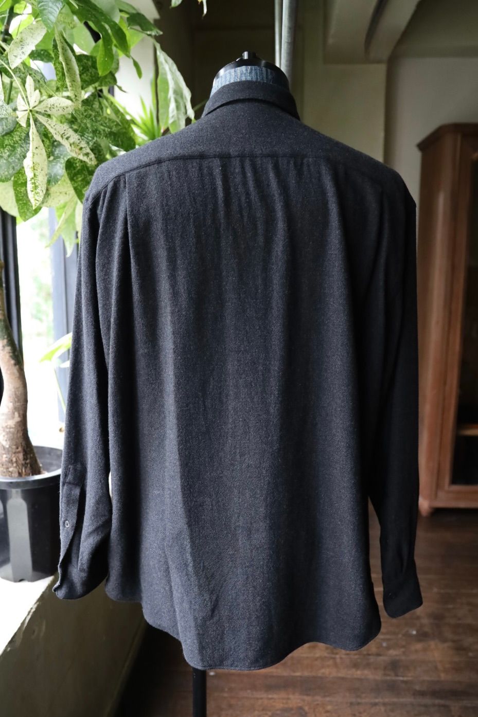 アプレッセ 2025 STYLE2 Wool Regular Collar Shirt(25AAP-02-12)CHARCOAL☆9月27日(土)発売！