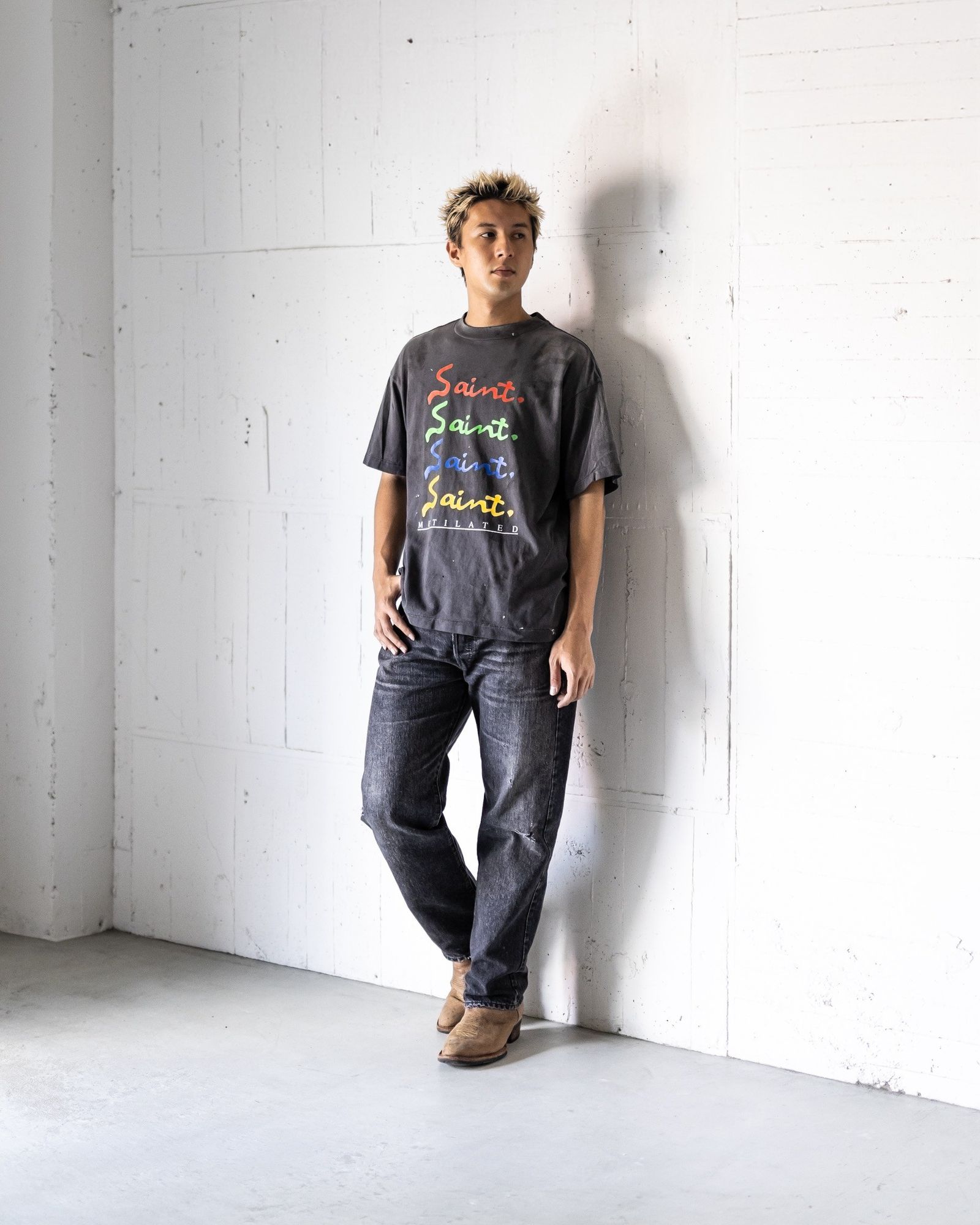 MSGM ロコ ティテル ノスリフ マキシトレス 3642MDA79247108 99 MSGM】 【MSGM NEWブラッシュストロークロゴ クロップドTシャツ