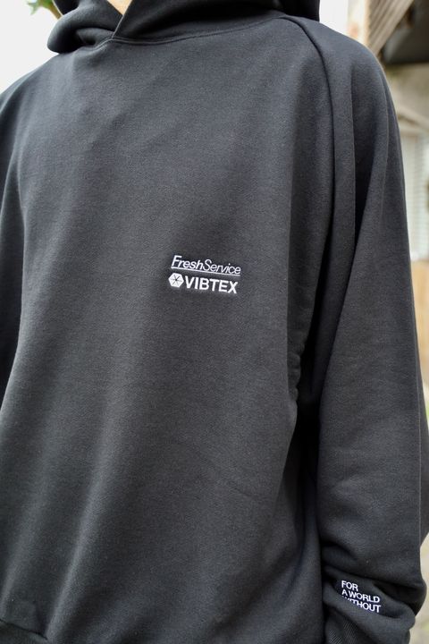 FreshService VIBTEX for FreshService SWEAT PULL HOODIE (BLACK) 5月31日(土)新作発売！