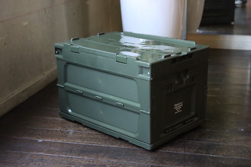 フレッシュサービス FOLDING CONTAINER w/2 DOORS "OLIVE"