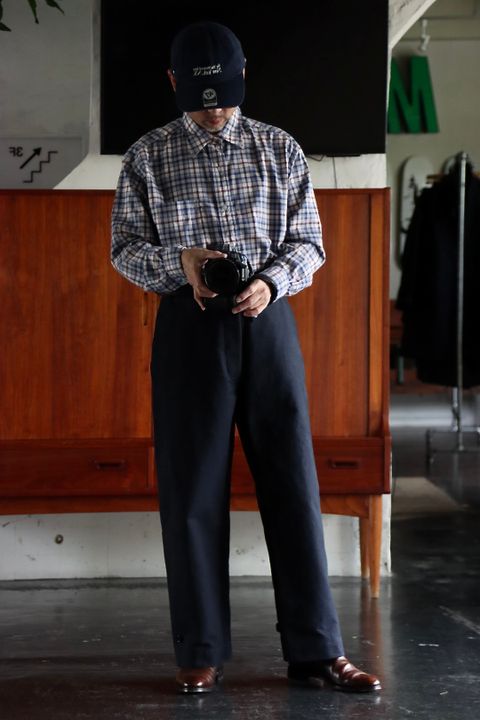 アプレッセ22FW Motorcycle Trousers"NAVY"スタイル