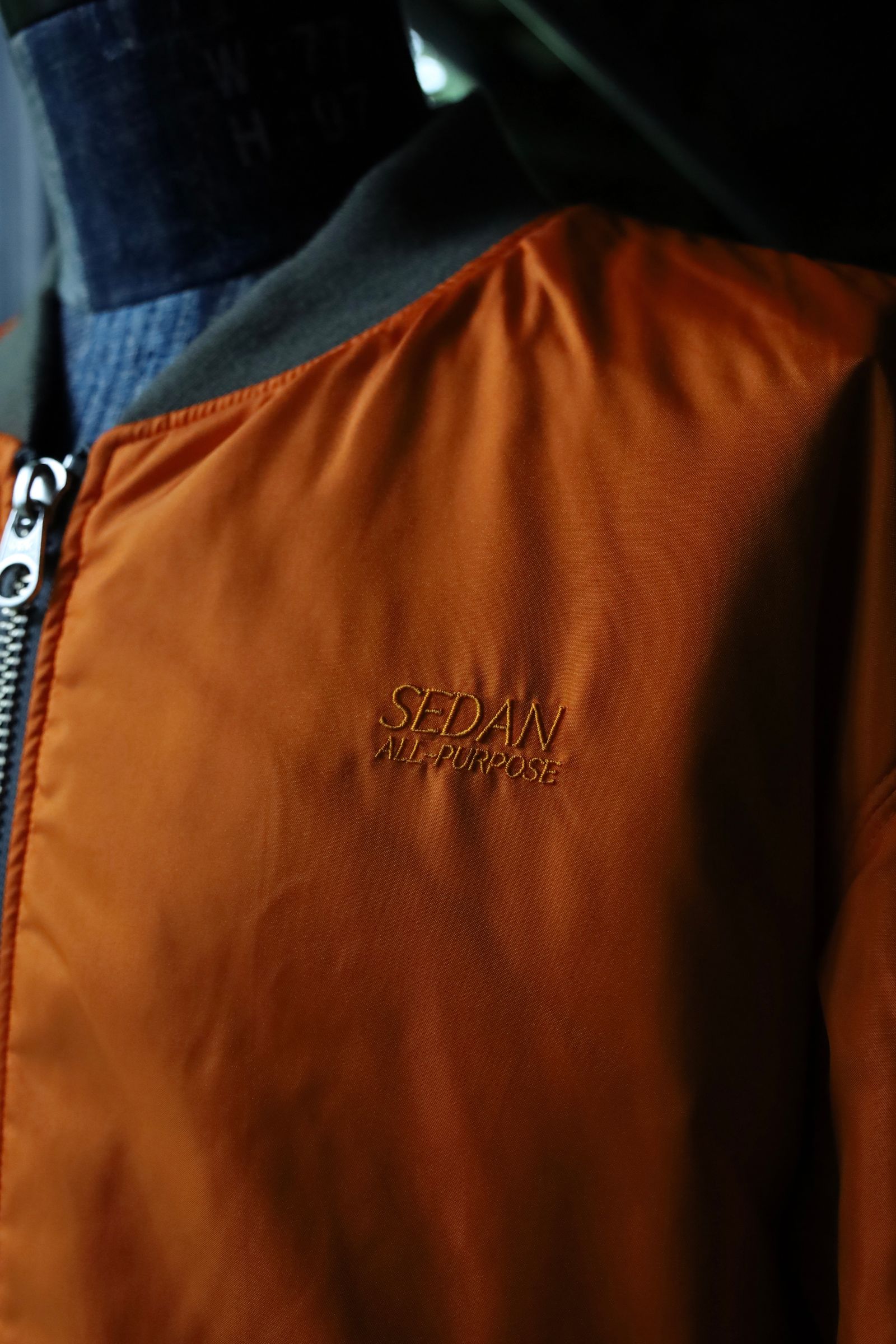 セダンオールパーパス FW24 Reversible CORDURA Flight Jacket(SD24F-JK05) Sage Green × Orange