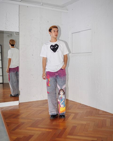 PLAY COMME des GARCONS BLACK HEART STUD Tシャツ