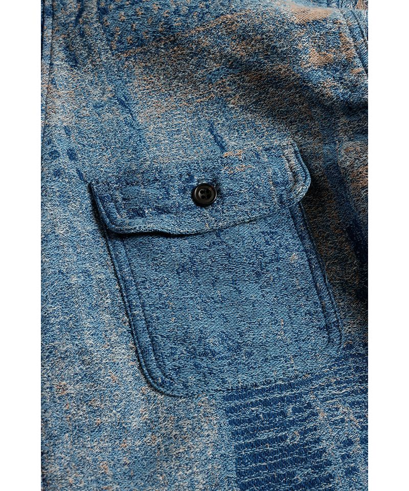 ファンダメンタル デニムシャツ BORO JAQUARD HAORI SHIRT 3YR WASH(FA25SH47U)INDIGO☆新作発売！