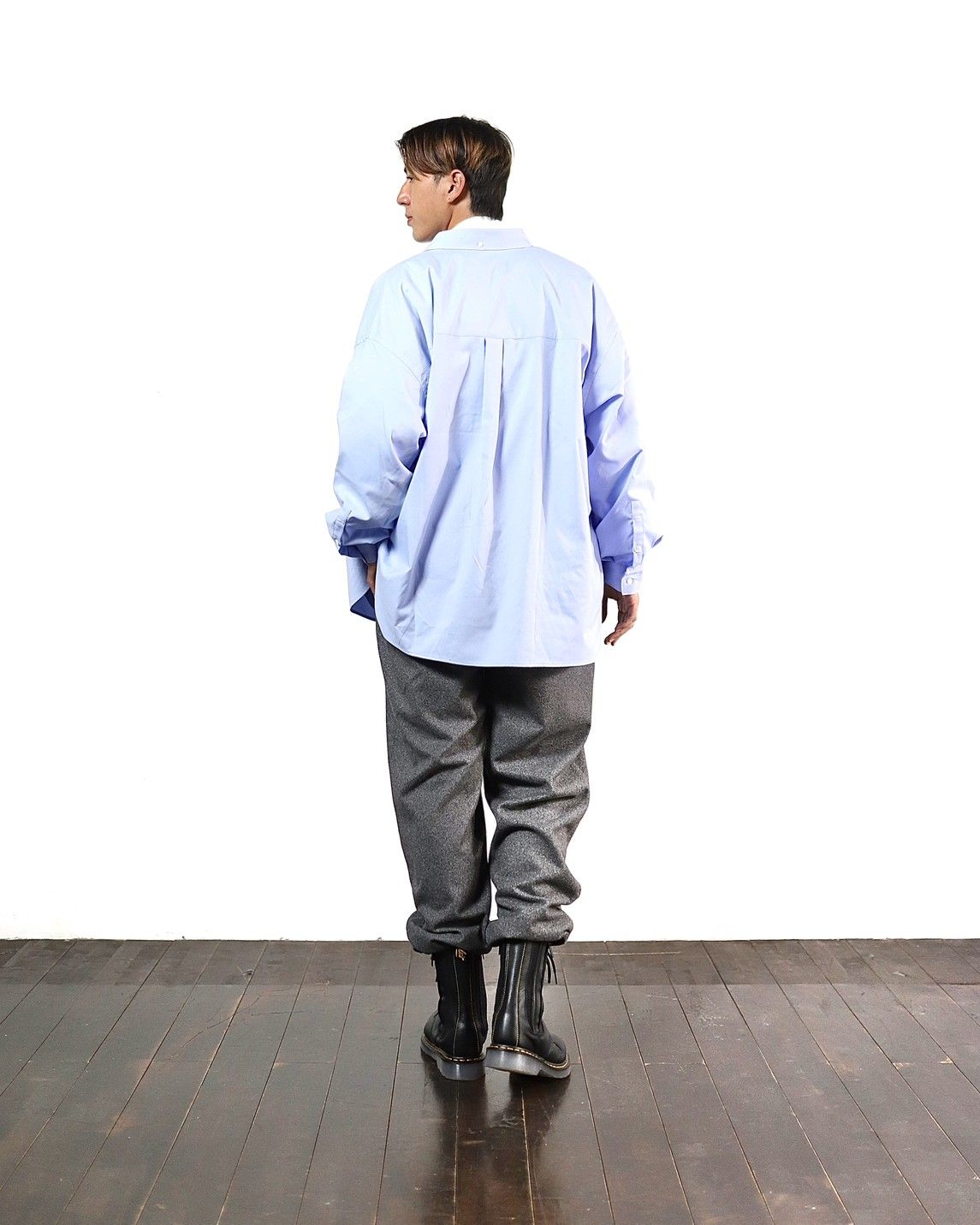 FreshService フレッシュサービスDRY OXFORD CORPORATE L/S B.D.SHIRT"BULE STRIPE"スタイル