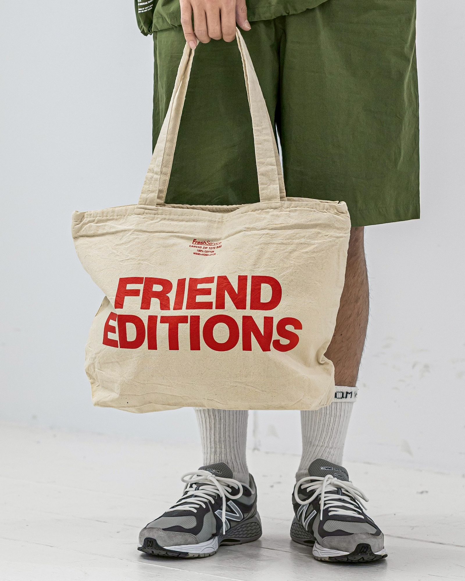 フレッシュサービス FRIEND EDITIONS CANVAS ZIP TOTE BAG(FSP261-90091FE)NATURAL☆3月14日(土)発売！