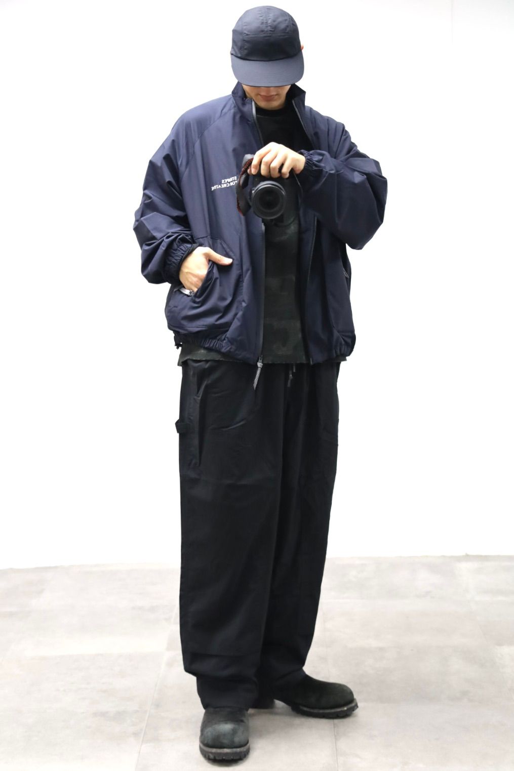 S.F.C 26SS エスエフシー ZIP NYLON SPORTY JACKET(SFCSS26J04)Navy☆2月28日(土)発売！