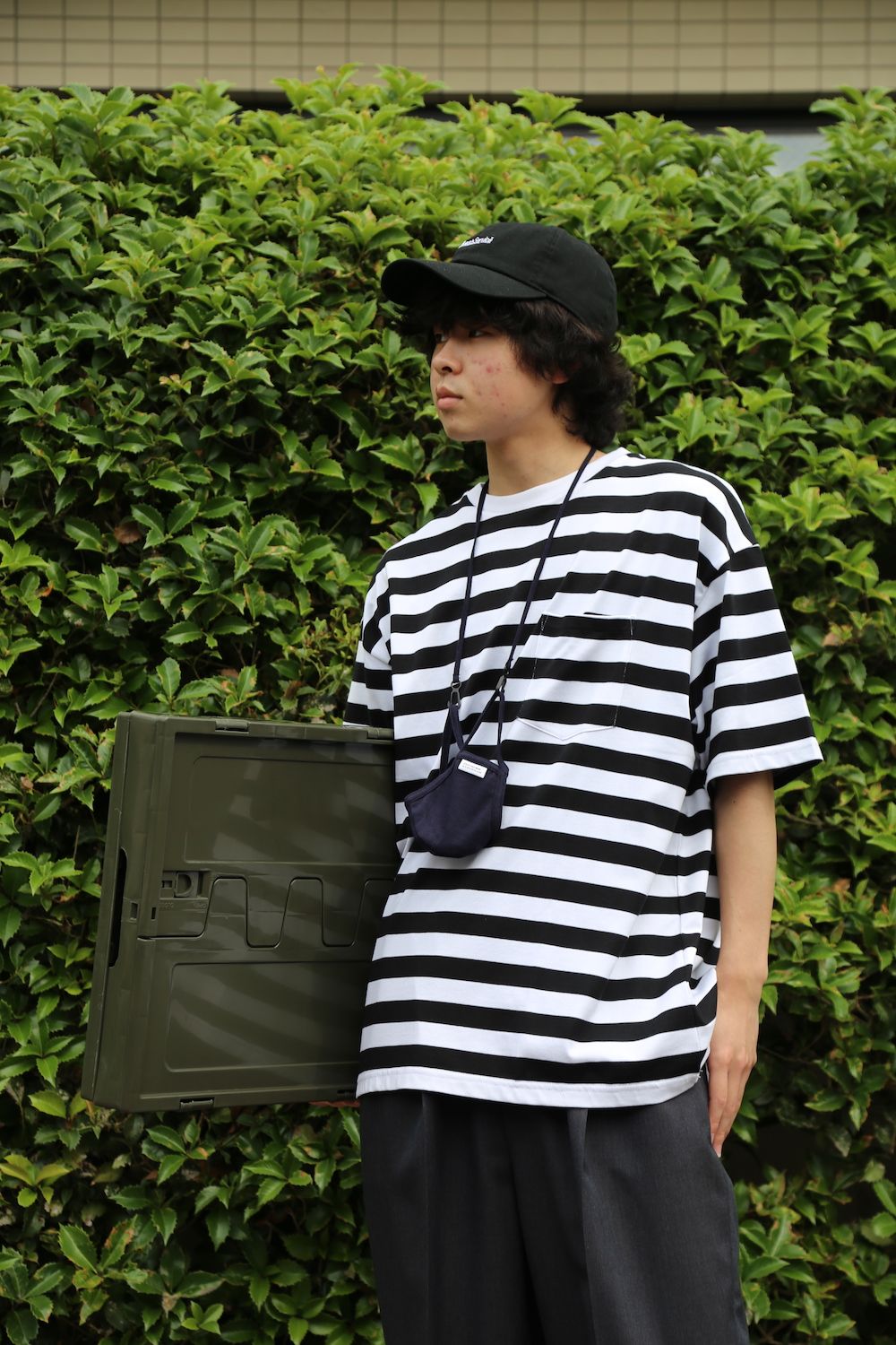 Graphpaper Border S/S Pocket Tee style. 2021.05.29.