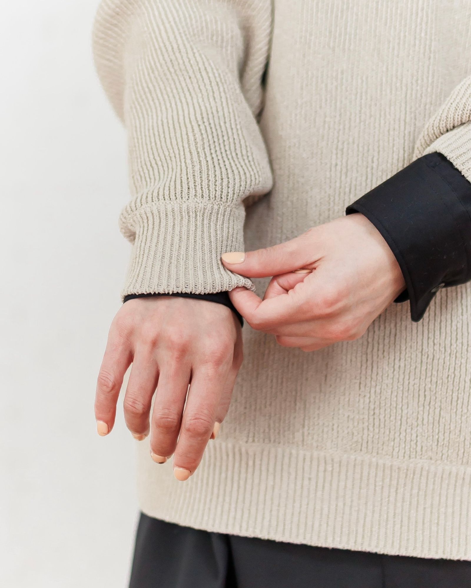 Graphpaper 25SS 新作 Linen Solotex Loose Rib Crew Neck style.2025.3.2