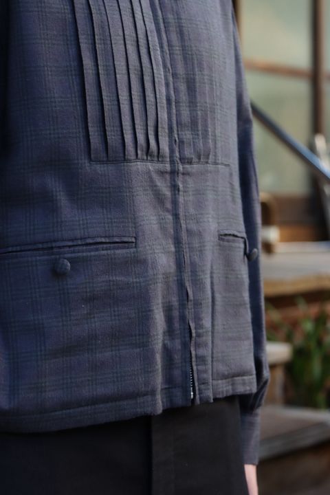 MATSUFUJI Flannel Check Pleats Jacket(M213-0301) style.2021.10.11.
