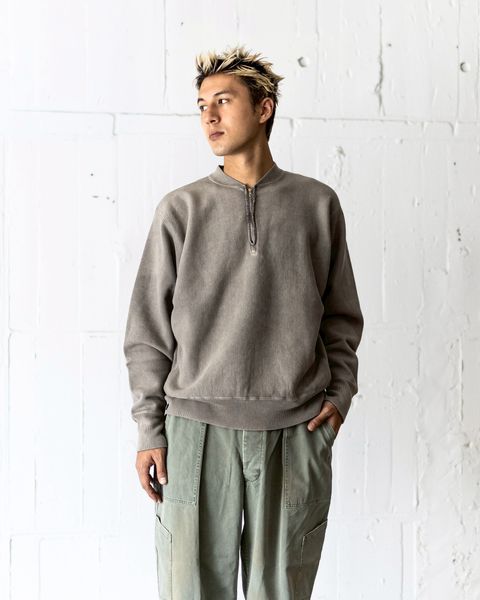 アプレッセ 2025 STYLE2 Vintage Half Zip Rib Collar Sweatshirt(25AAP-05-07)GRAY☆8月23日(土)発売！
