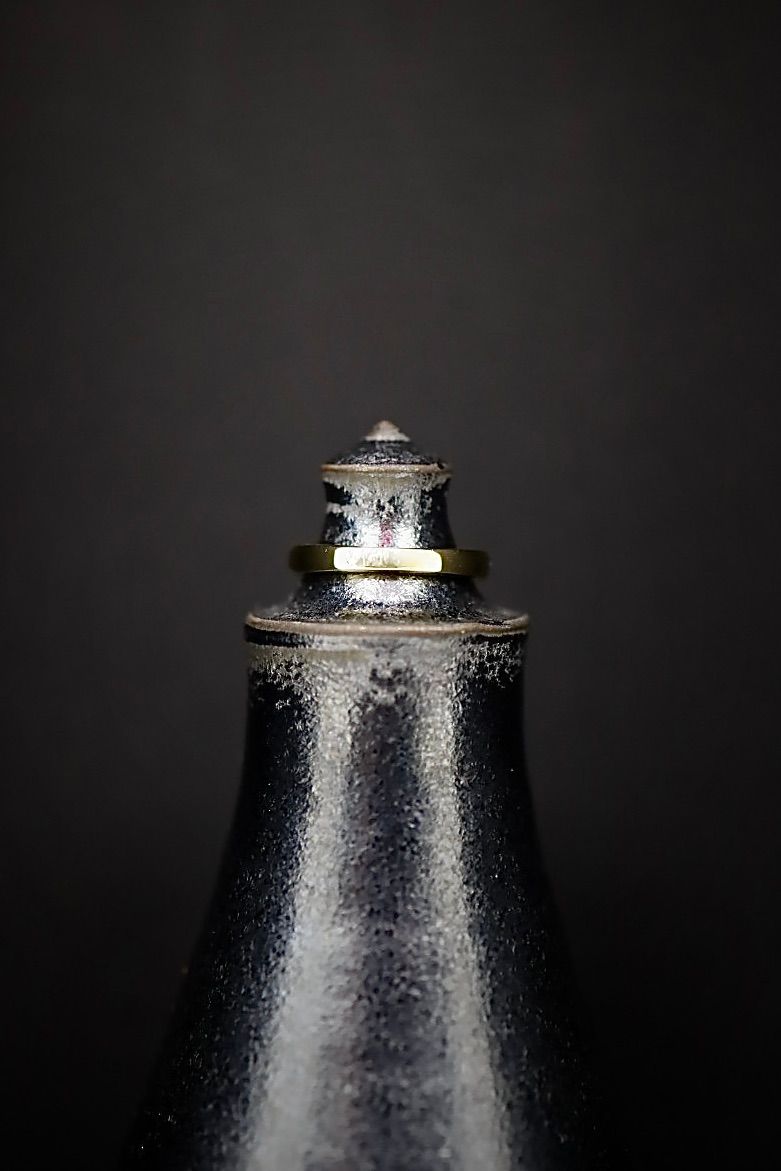 XOLO JEWELRY リング / Signet Ring with Hair Line -Thin-Gold-(XOR120)★新作発売！