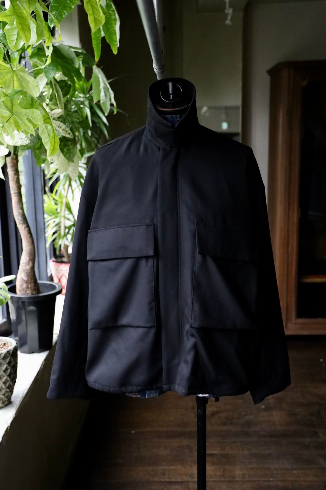 グラフペーパー 25AW Techno Wool Nylon Field Jacket(GM253-30315)BLACK☆9月27日(土)発売！