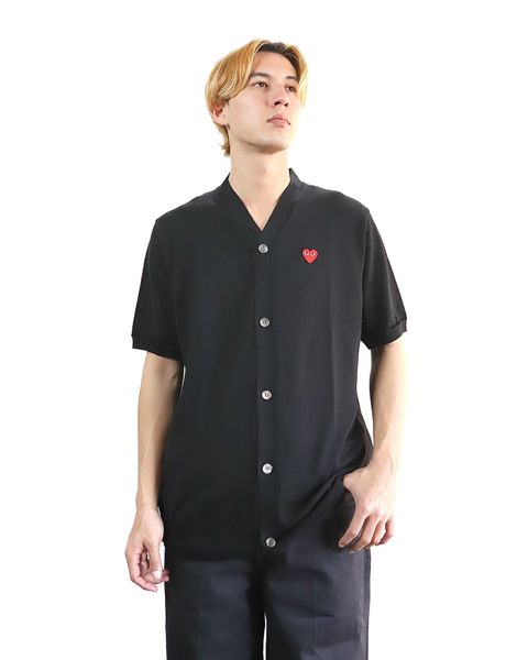 PLAY COMME des GARCONS 24SS PLAY V-NECK CARDIGAN S/S style 2024.3.2