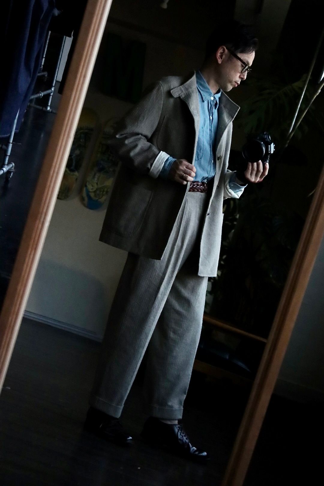 A.PRESSE - アプレッセ23SSパンツ Herringbone Trousers (23SAP-04-16H