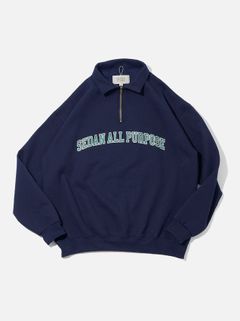 セダンオールパーパスFW23 Arch Logo Quarter Zip Sweatshirt (SD23F-CT03)Navy