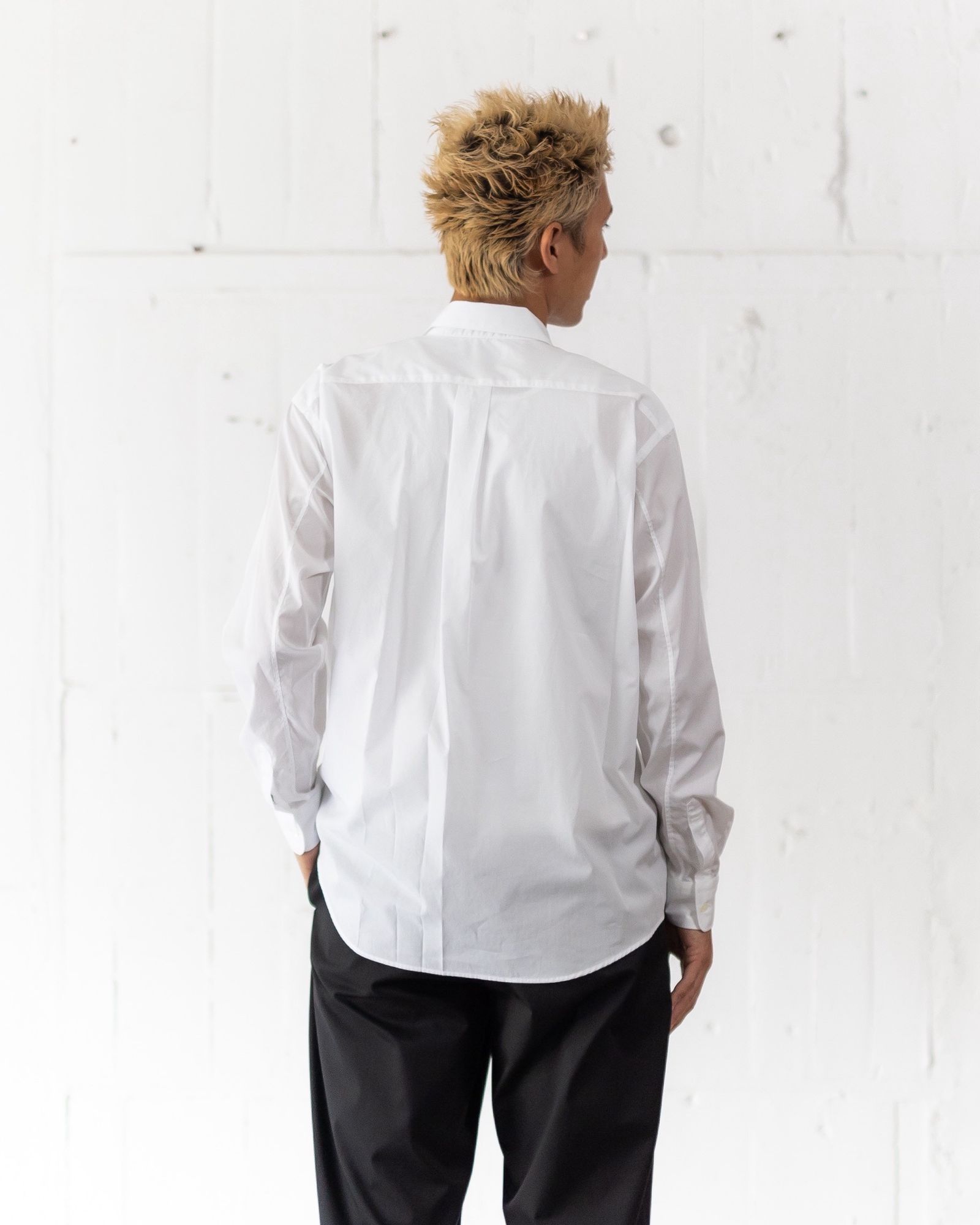 Graphpaper ホワイト 長袖シャツ Graphpaper - グラフペーパーシャツ Broad Regular Collar Shirt