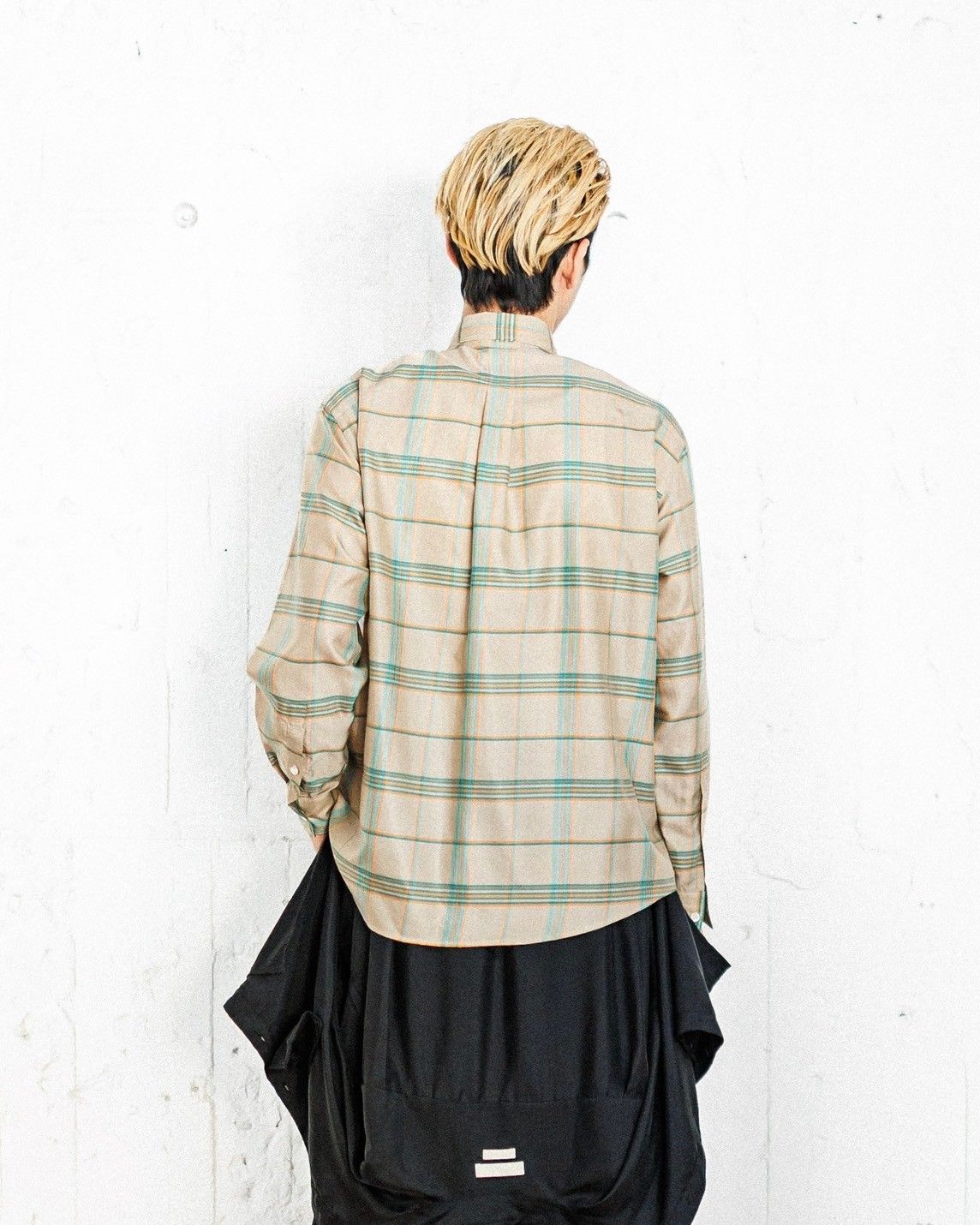 ヨーク25SS シャツPLAID REGULAR COLLAR SHIRT(YK25SS0944SH)BEIGE