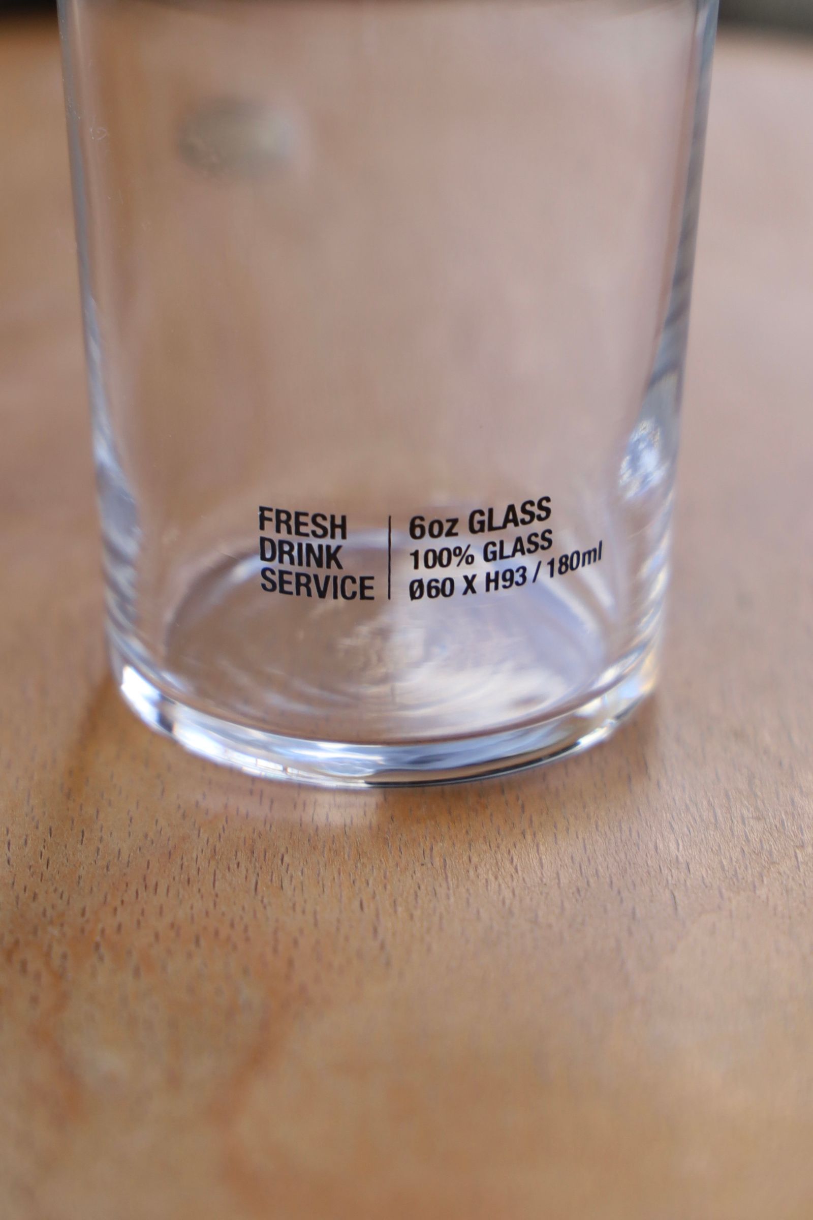 フレッシュサービス BLANK_6oz GLASS(FDS251-99055)CLEAR