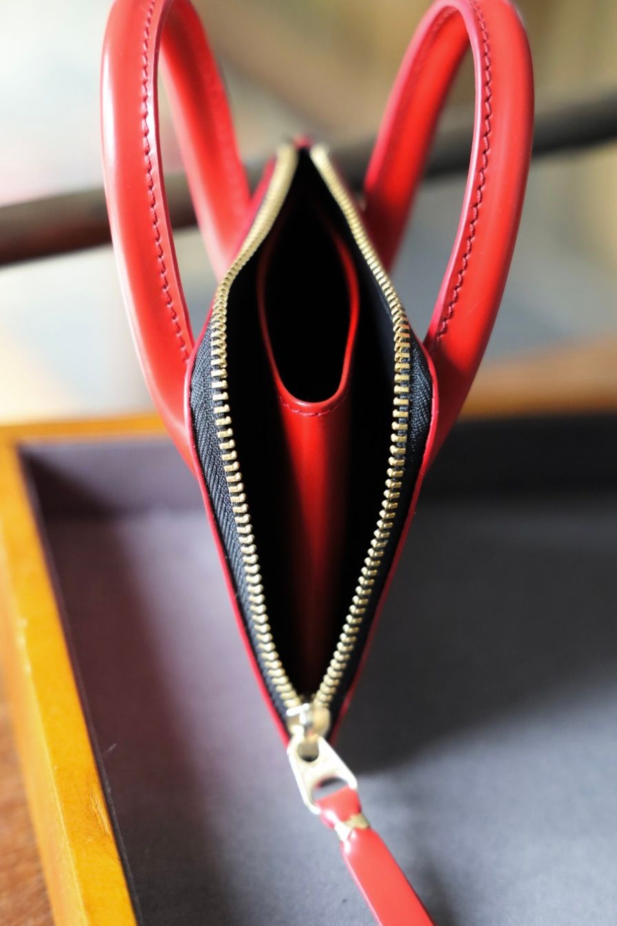 コムデギャルソン 財布 HANDELS L字型ZIP WALLET (8Z-U310-051)RED☆9月27日発売！