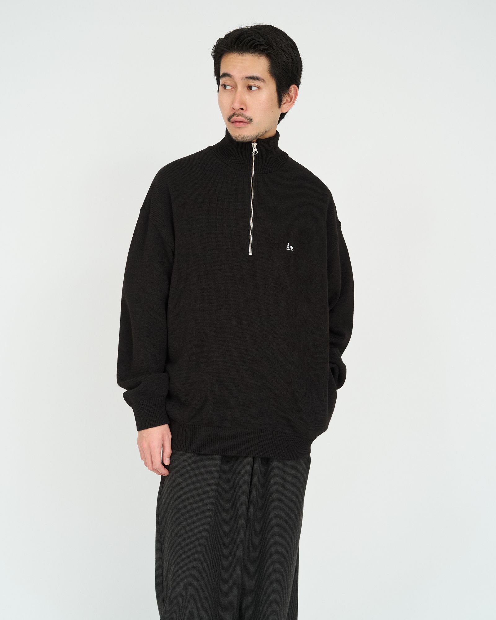 フレッシュサービス 26AW THERMAL JERSEY HARF ZIP KNIT(FSC263-80009)BLACK☆10月17日(土)新作発売！