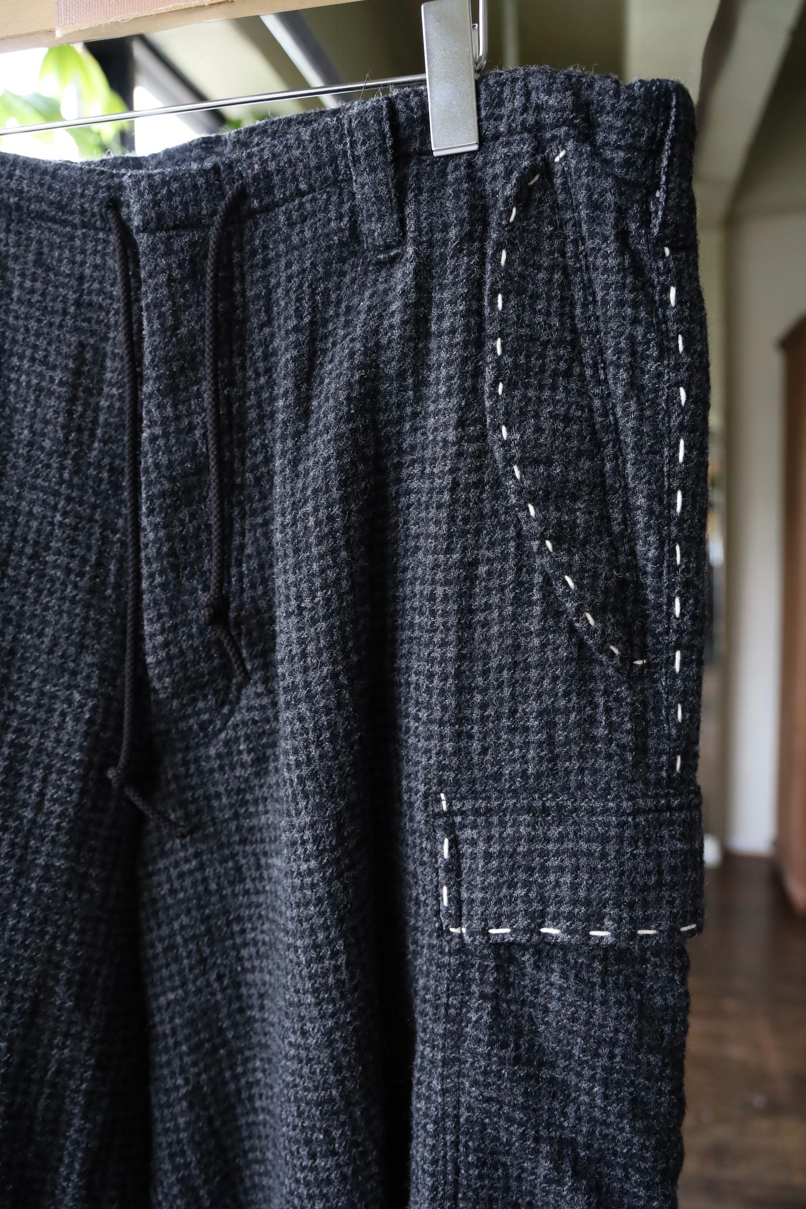 ワイズフォーメンY's for men 25AW HOUNDSTOOTH PANTS (ML-P18-107)BLACK