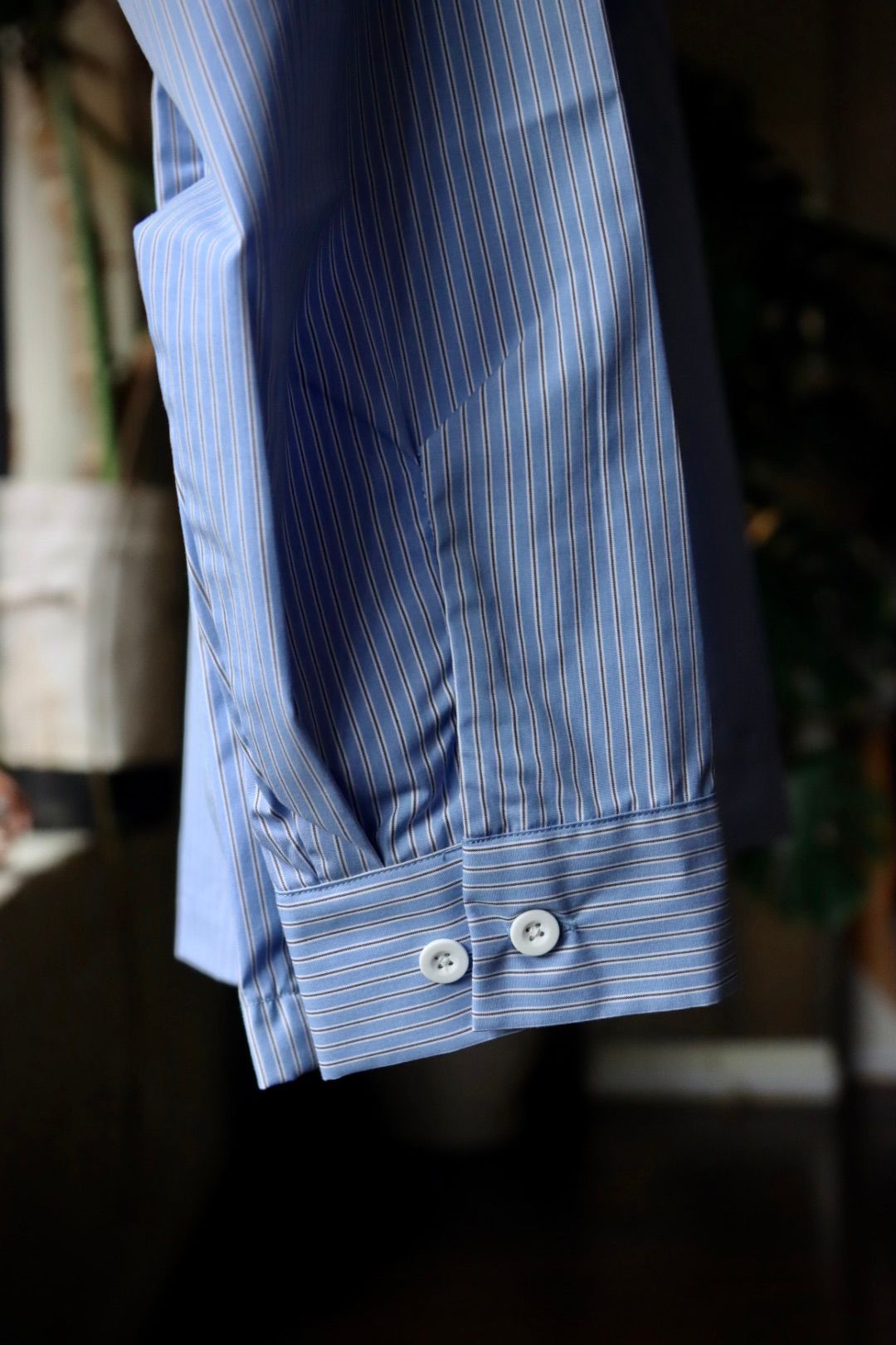 セダンオールパーパス23FW OVAL LOGO WORK SHIRT(SD23F-SH01)BLUE STRIPE