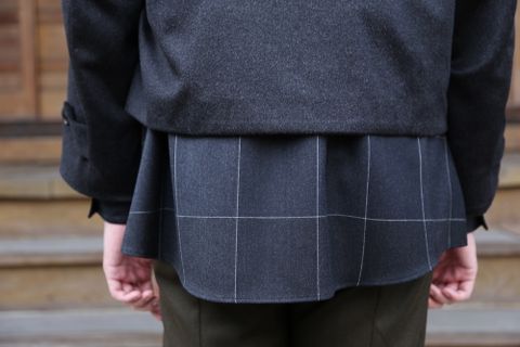 YOKE 新作 CASHMERE 3WAY BAL COLLAR SHARE COAT(YK20AW0134C)"CHARCOAL"style.2020.10.10.