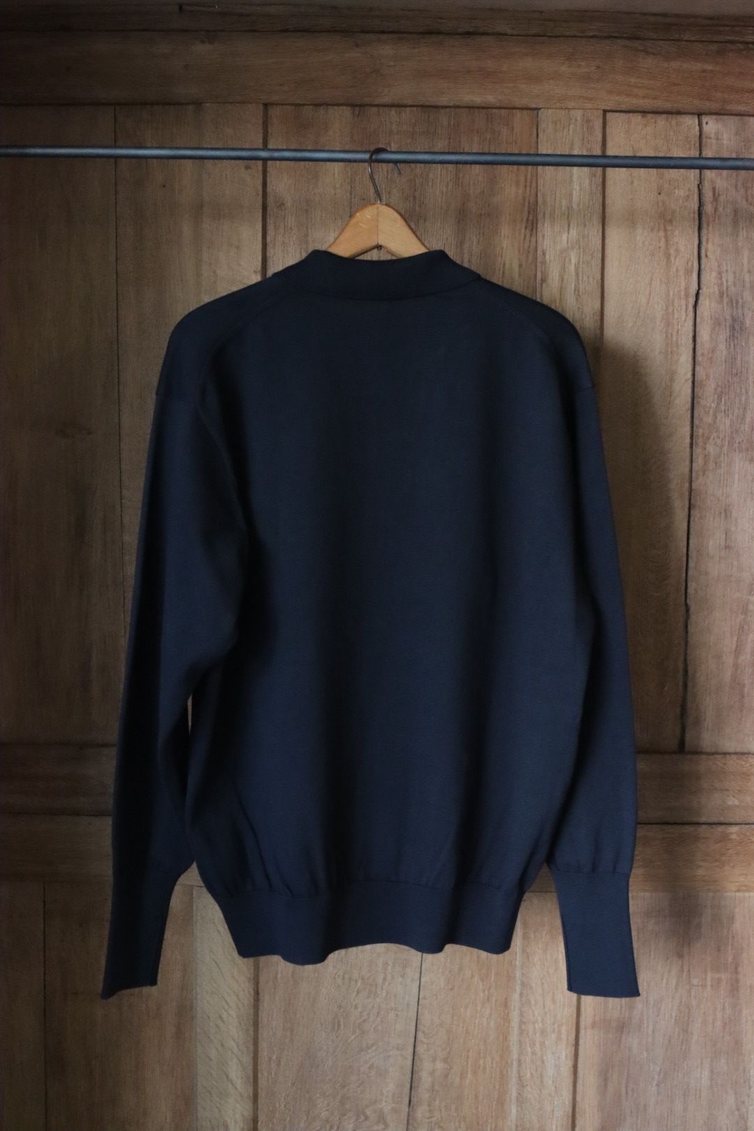 アプレッセ24SS ポロシャツCotton Knit L/S Polo Shirts(24SAP-03-07K)BLACK☆2月10日(土)発売！ -  1(S)