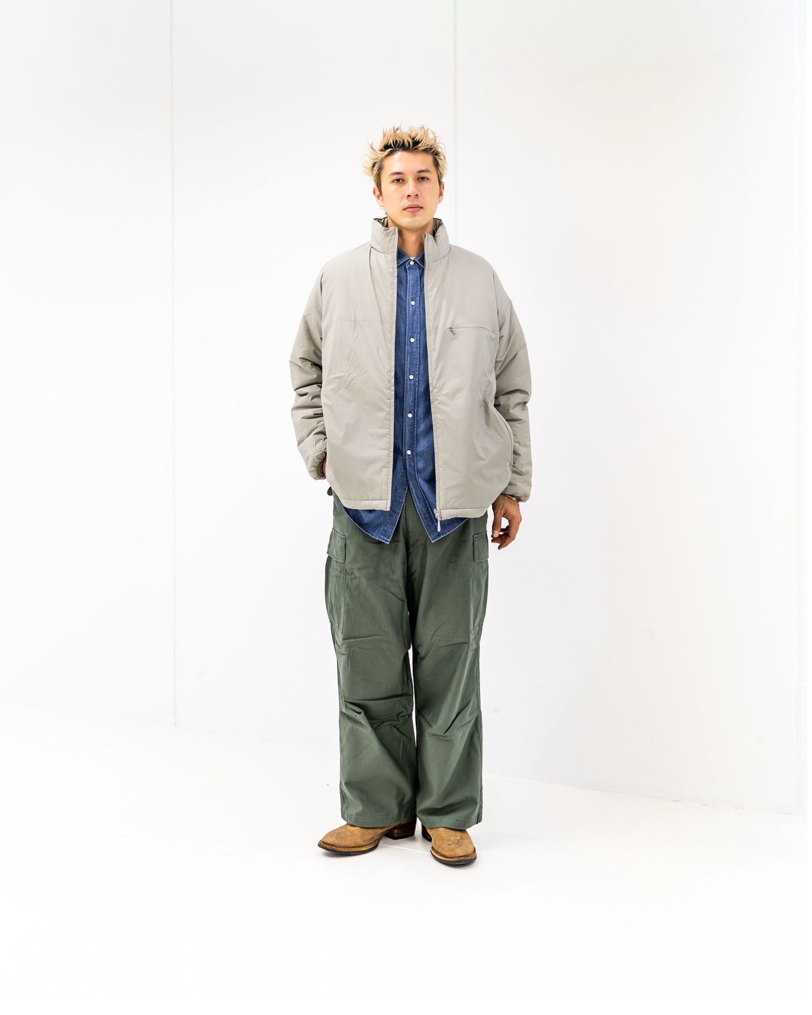 フレッシュサービス PERTEX® QUANTUM AIR MINI RIPSTOP ZIP-UP BLOUSON(FSC253-30195)BEIGE★10月18日(土)発売！