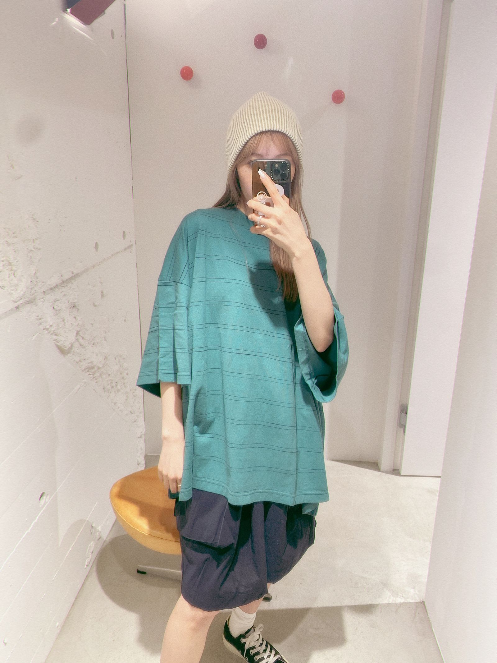 S.F.C 24SS エスエフシー DOUBLE WIDE SIDE STRIPE TEE(SFCSS24CS11)Green×Navy
