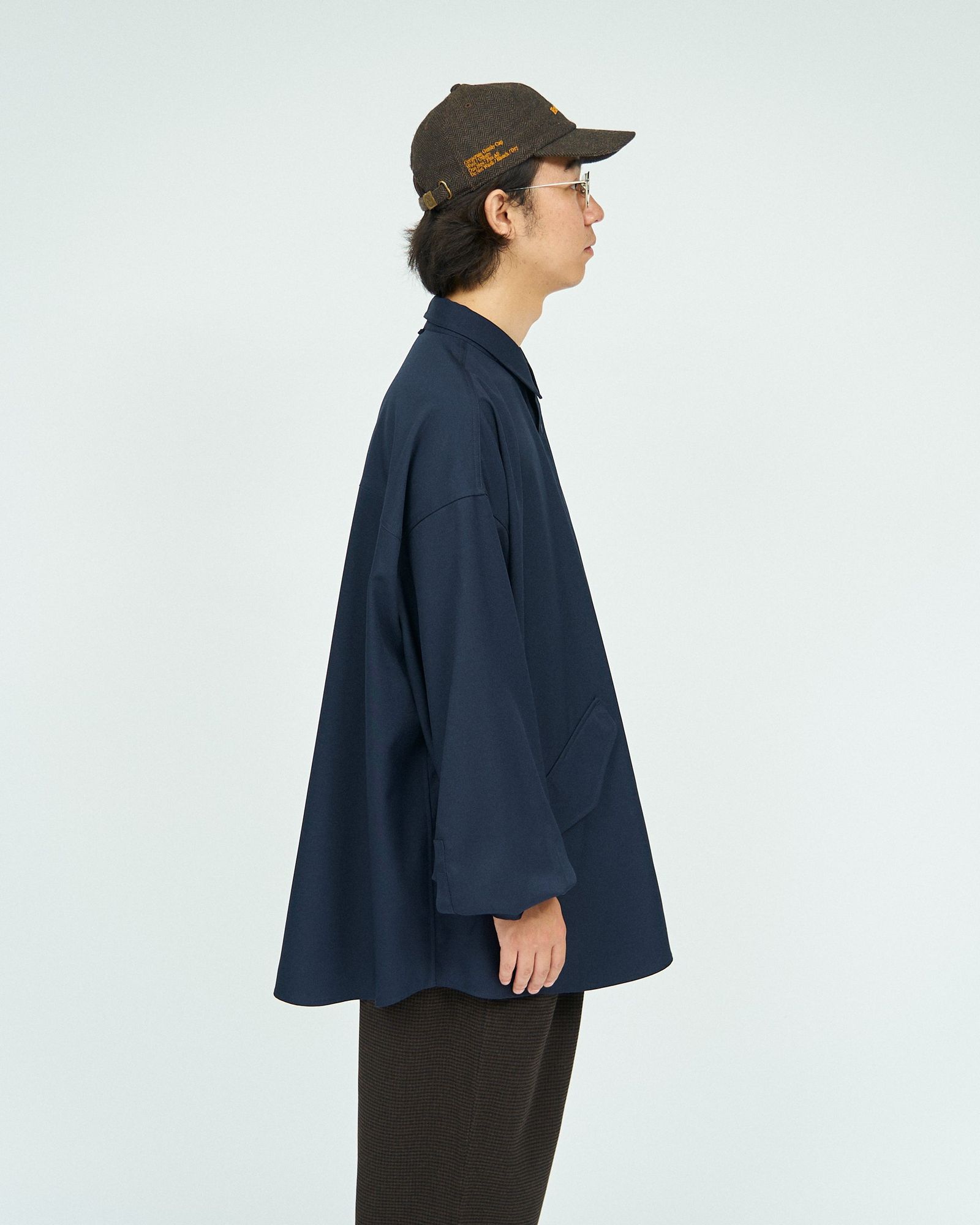 フレッシュサービス WOOLY TWILL TECH SHIRT(FSC243-50179) NAVY