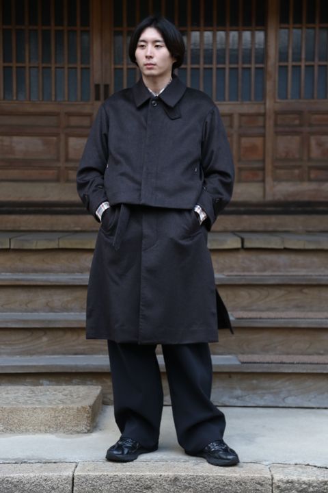 YOKE 新作 CASHMERE 3WAY BAL COLLAR SHARE COAT(YK20AW0134C)"DARK BROWN"style.2020.10.10.