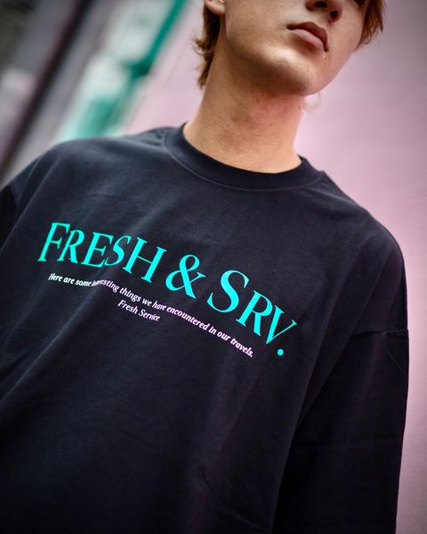 FreshService 新作CORPORATE PRINTED S/S TEE ‘‘FRESH&SRV’’(BLACK) style 2024.7.19