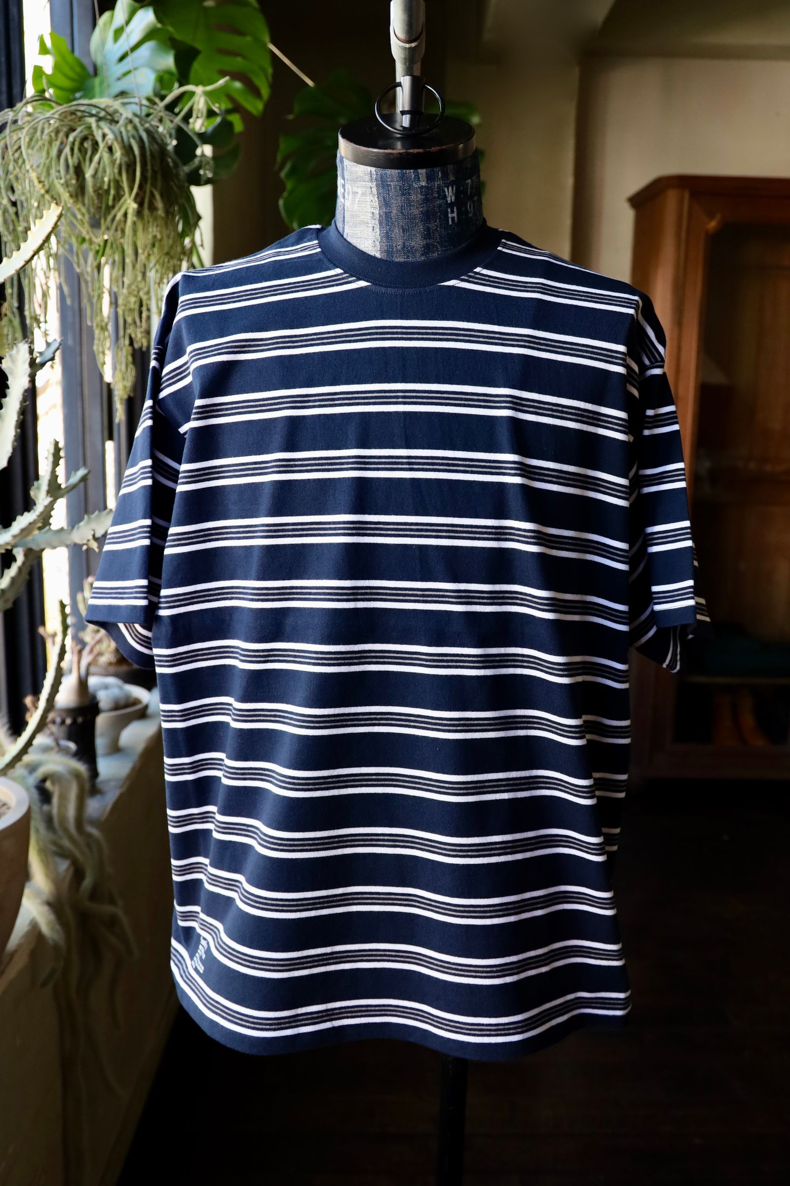 フレッシュサービス MULTI BORDER S/S TEE(FSC251-70121)NAVY