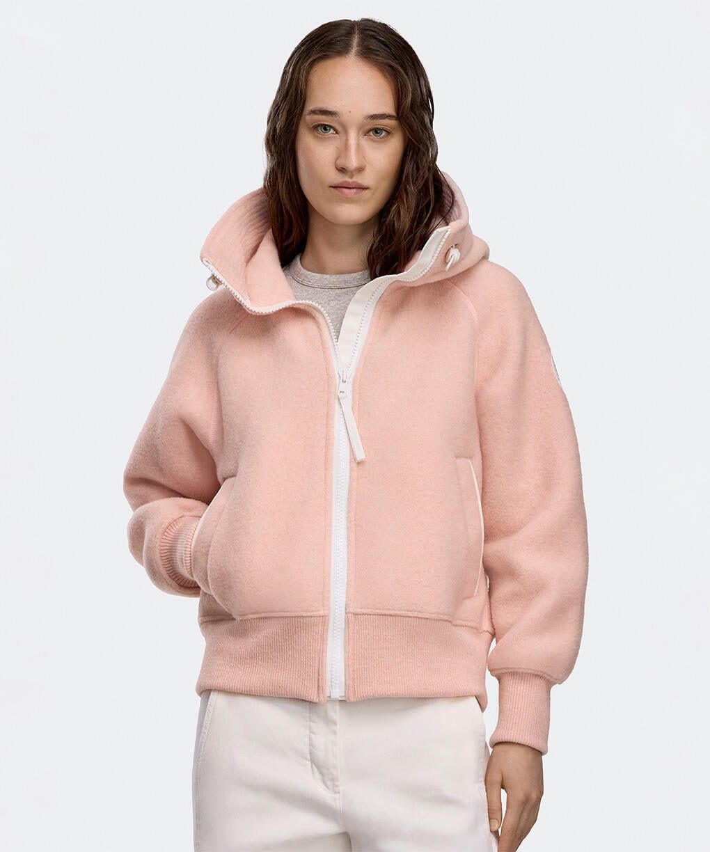 カナダグース レディース Chilliwack Fleece Bomber White Label(7102WW)Vintage Rose☆新作発売！