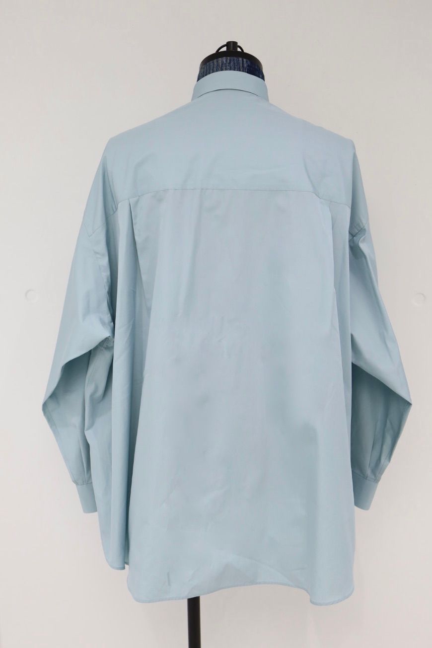 グラフペーパー 26SS ALUMO for GP L/S Oversized Regular Collar Shirt(GM261-50222) SMOKE BLUE☆1月31日(土)発売！