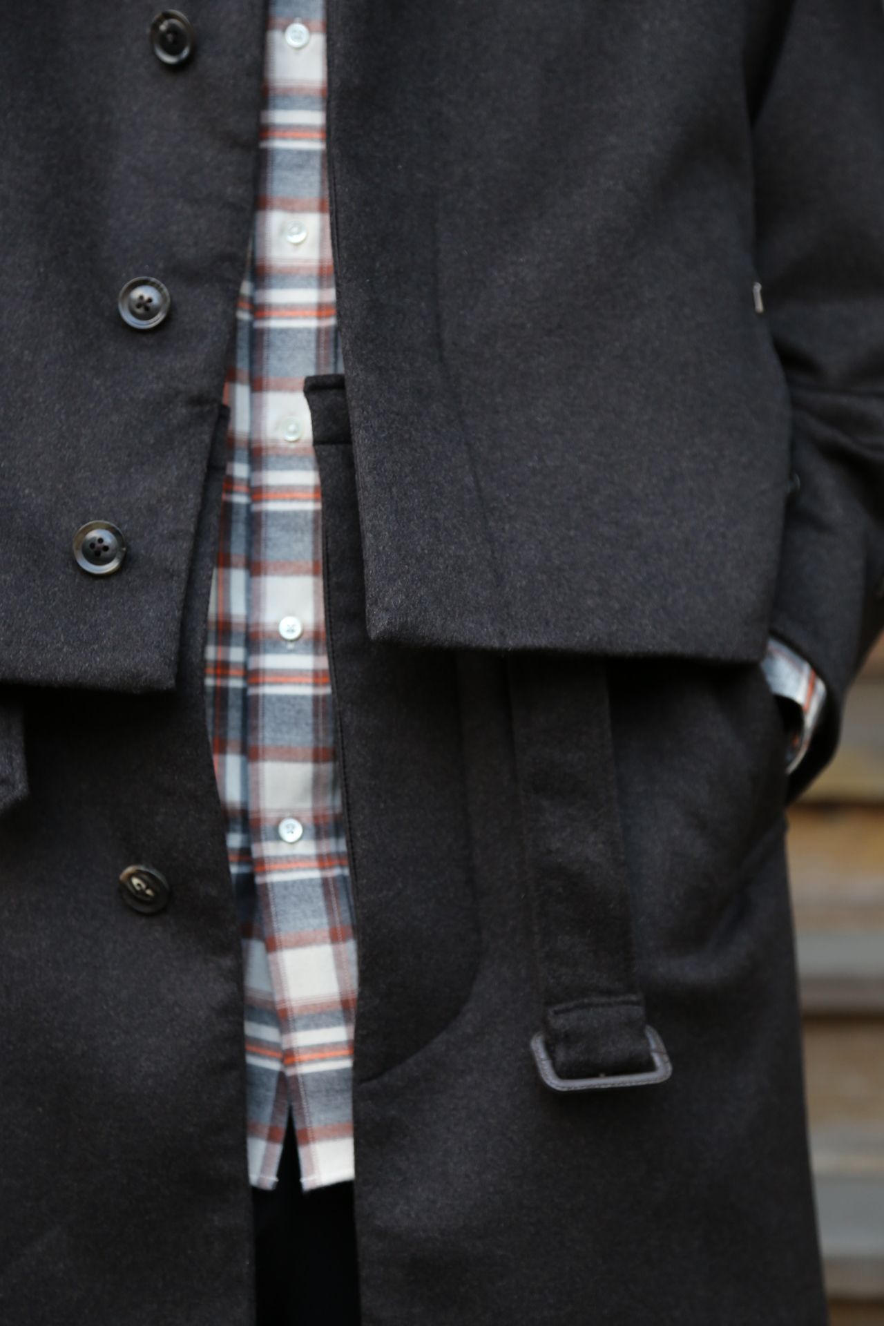YOKE 新作 CASHMERE 3WAY BAL COLLAR SHARE COAT(YK20AW0134C)"DARK BROWN"style.2020.10.10.