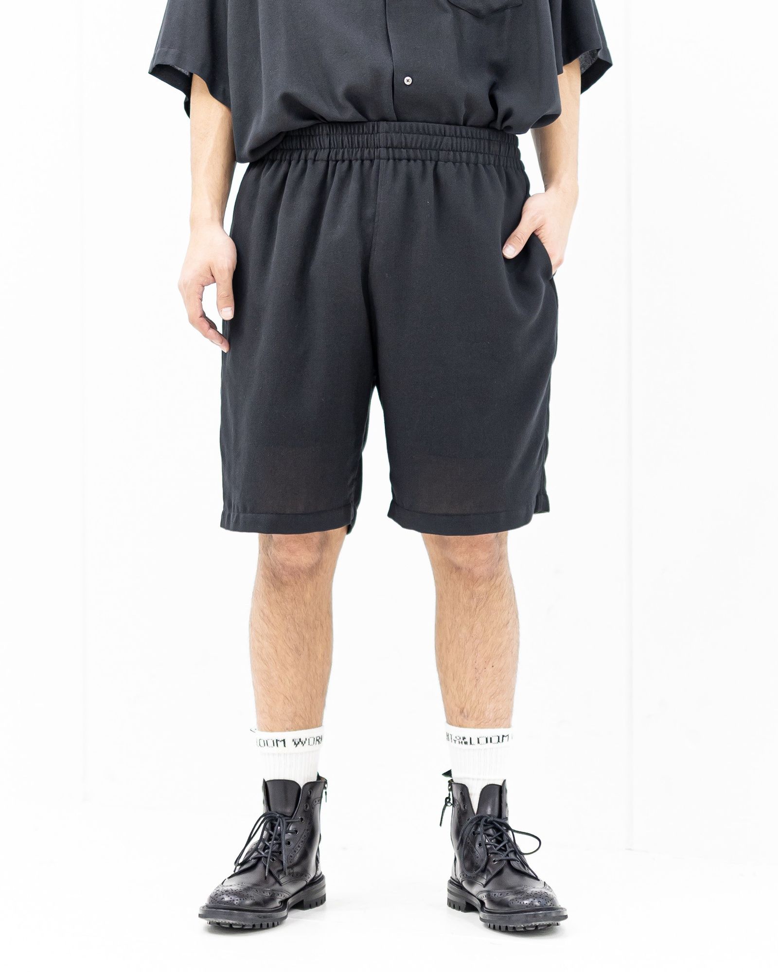 Graphpaper Viscose Viyella S/S Sleeping Shirt (CHARCOAL)新作発売！